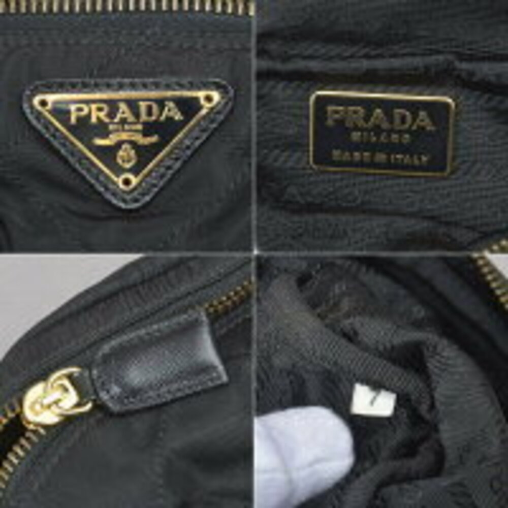PRADA Waist bag Body Belt Bum chain belt shoulder bag leather black - Picture 10 of 10